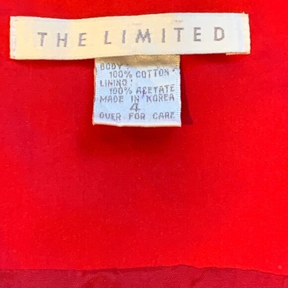 The Limited 4 Red Cotton Lined V-Neck Sleeveless Button-Front Shirt Dress 81M - Picture 9 of 10